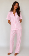Ensemble Pyjama Rayé Rose et Blanc