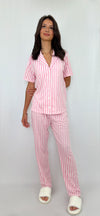 Ensemble Pyjama Rayé Rose et Blanc
