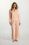 Ensemble pyjama coton rose saumon